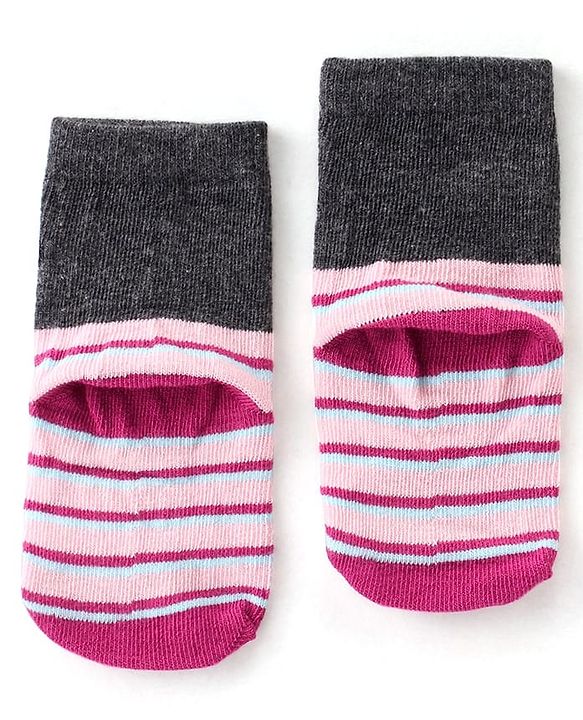 Cute Walk By Babyhug Cotton Knit Anti Bacterial Ankle Length Socks Unicorn Design Pack Of 3 - Multicolour