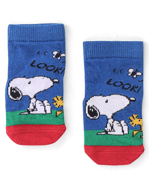Cute Walk By Babyhug Paw Patrol Anti Bacterial Ankle Length Terry Socks- Blue