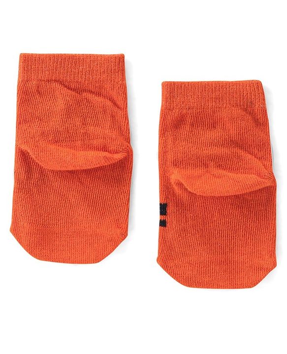 Cute Walk by Babyhug Terry Knit Ankle Length Anti Bacterial Socks Tiger Design - Multicolour