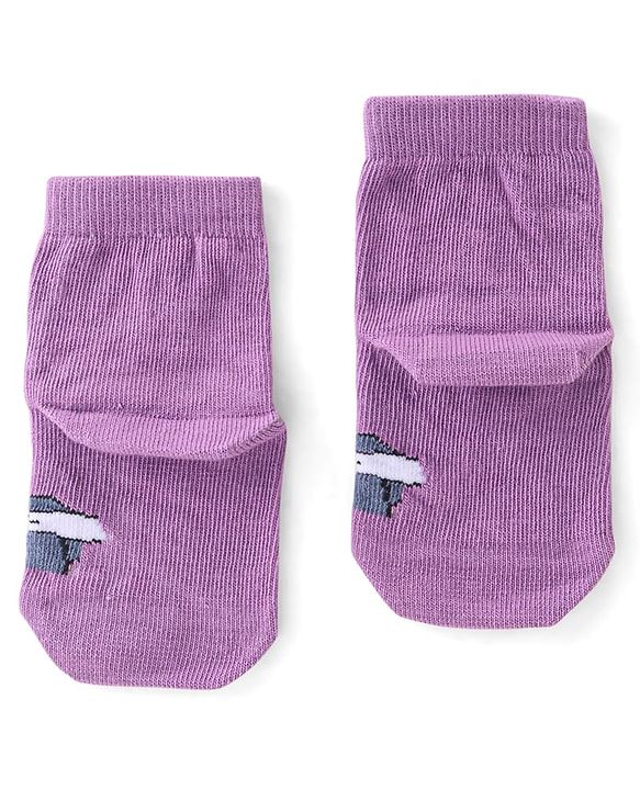 Cute Walk by Babyhug Terry Knit Ankle Length Anti Bacterial Socks Daisy Duck Design - Multicolour