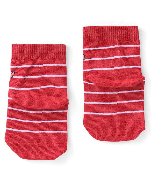 Cute Walk by Babyhug Terry Knit Ankle Length Anti Bacterial Socks Minnie Mouse Design - Multicolour