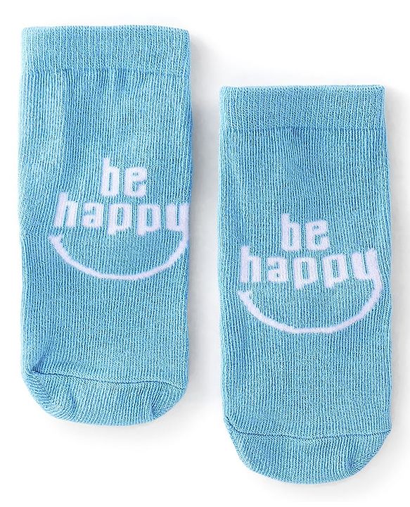 Cute Walk by Babyhug Anti-Bacterial Ankle Length Socks Pack of 3 with Striped Design - Blue & White