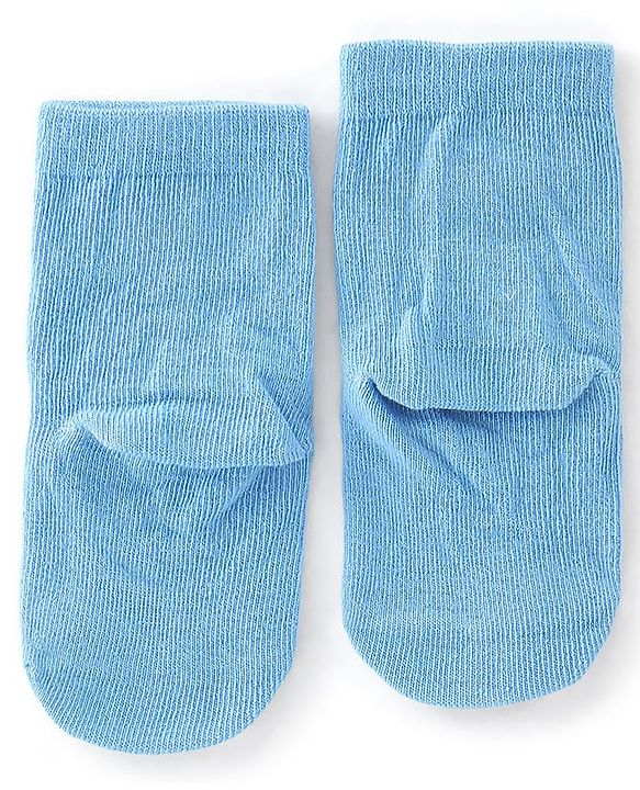 Cute Walk by Babyhug Anti-Bacterial Ankle Length Socks Pack of 3 with Striped Design - Blue & White
