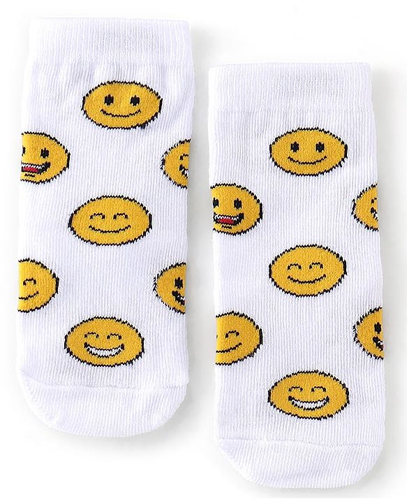 Cute Walk by Babyhug Anti-Bacterial Ankle Length Socks Pack of 3 with Striped Design - Blue & White
