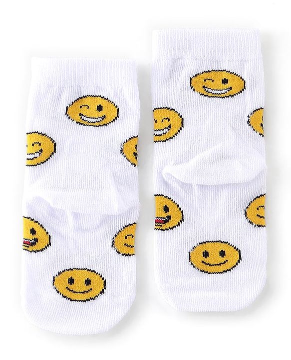 Cute Walk by Babyhug Anti-Bacterial Ankle Length Socks Pack of 3 with Striped Design - Blue & White