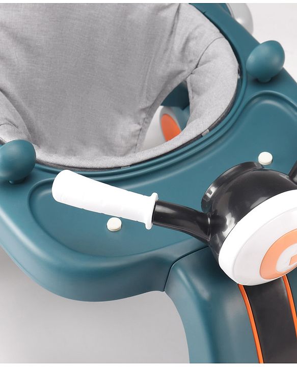 Babyhug 4 in 1 Discover & Play Musical Baby Walker with Adjustable Speed & Fancy Multi Gear Toys- Green