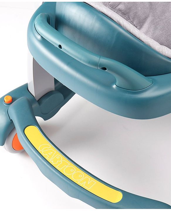 Babyhug 4 in 1 Discover & Play Musical Baby Walker with Adjustable Speed & Fancy Multi Gear Toys- Green