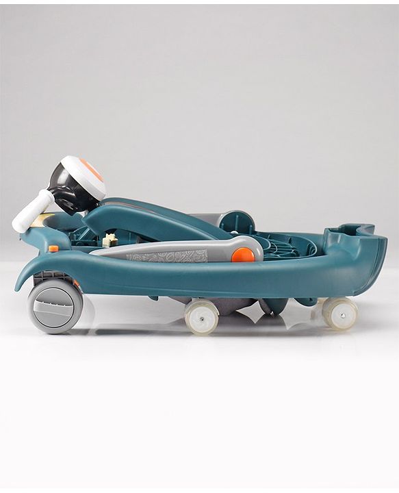Babyhug 4 in 1 Discover & Play Musical Baby Walker with Adjustable Speed & Fancy Multi Gear Toys- Green