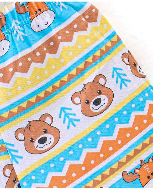 Babyhug 100% Cotton Bear Printed Trunk Pack of 3 - Multicolour