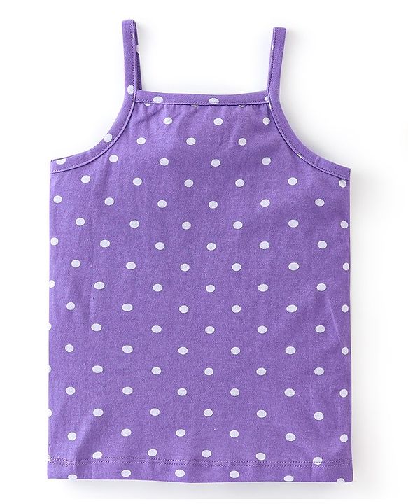 Babyhug 100% Cotton Sleeveless Slips Polka Dot Print Pack of 3 - Multicolour