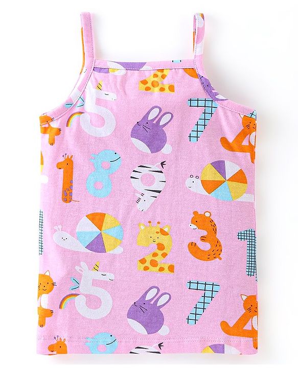 Babyhug 100% Cotton Sleeveless Slips Polka Dot Print Pack of 3 - Multicolour