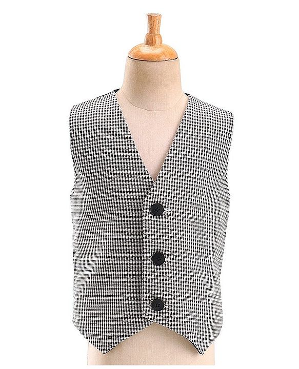 Babyhug Woven Full Sleeves Stretchable 5 Pieces Solid Party Suit with Bow Tie - Black