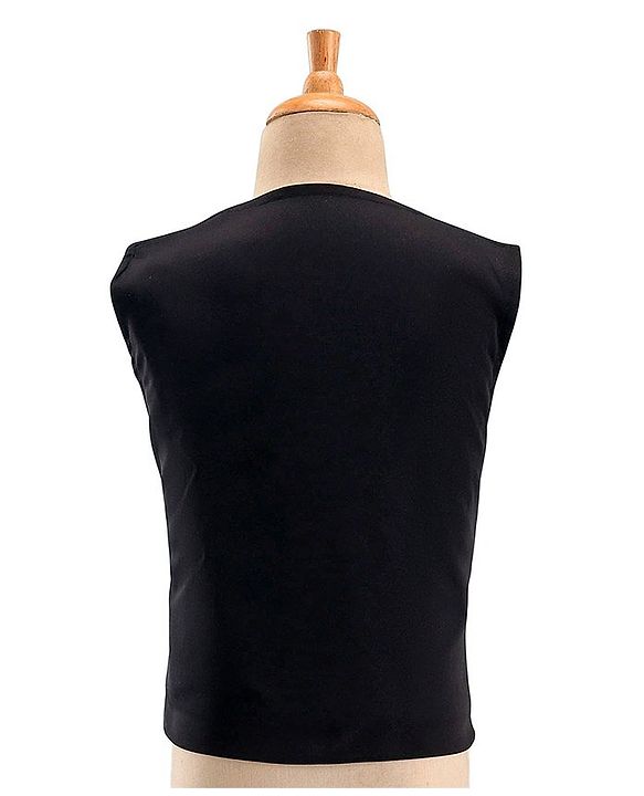 Babyhug Woven Full Sleeves Stretchable 5 Pieces Solid Party Suit with Bow Tie - Black