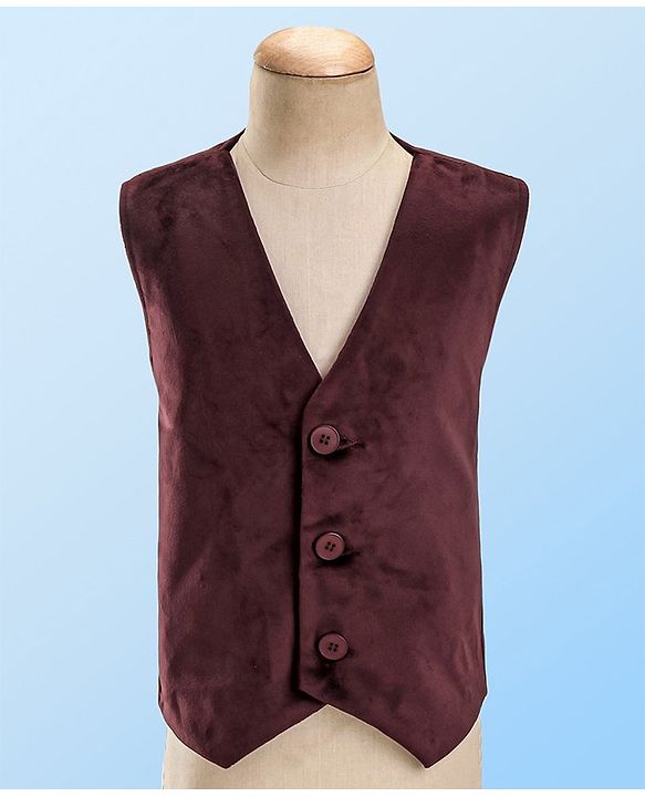 Babyhug Full Sleeves Velvet Party Suit with Bow Solid & Polka Dot Print - White & Maroon