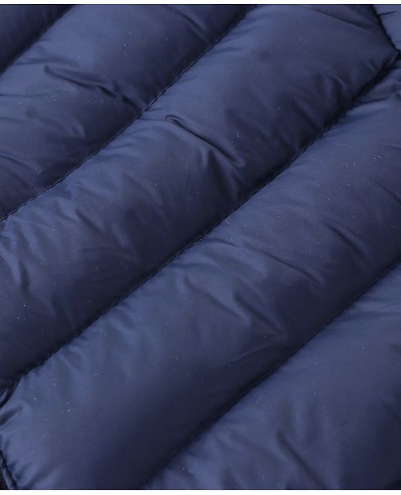 Babyhug Full Sleeves Quilted Jacket Solid Color - Navy Blue