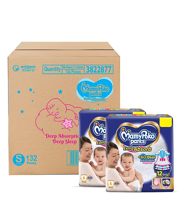 MamyPoko Pants Extra Absorb Diaper - Small Size, Pack of 15+15+15 Diapers  (S-15+15+15) - S - Buy 45 MamyPoko Pant Diapers | Flipkart.com