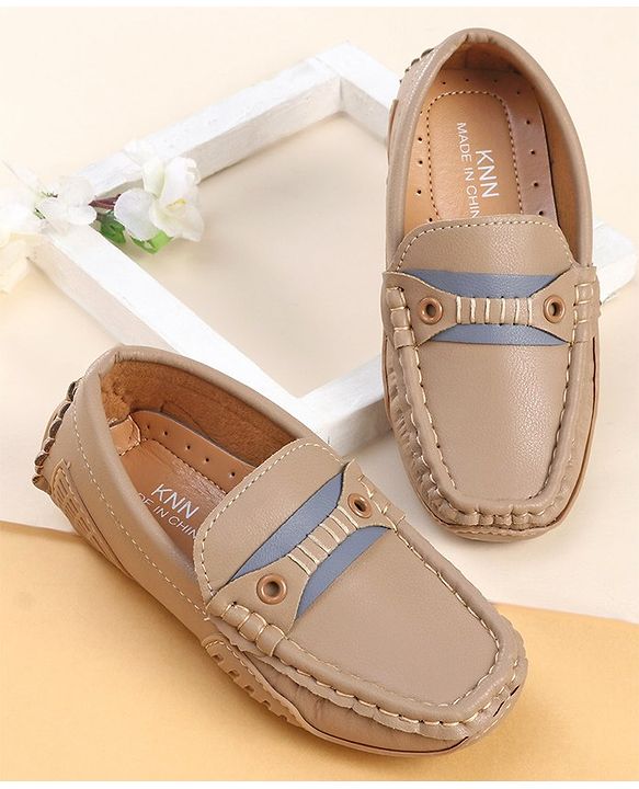 Cute Walk by Babyhug Slip On Party Wear Loafers - Light Brown
