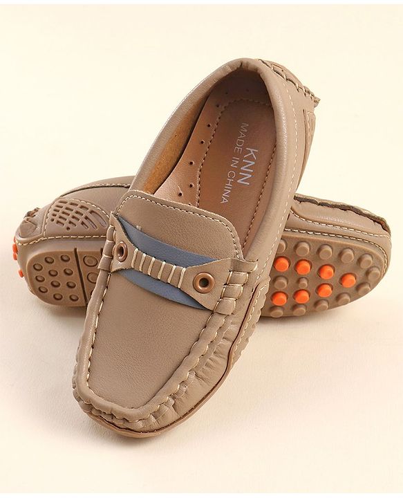 Cute Walk by Babyhug Slip On Party Wear Loafers - Light Brown