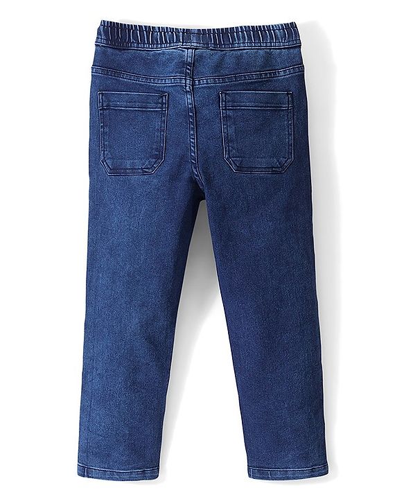 Pine Kids Full Length Relaxed Fit Elasticated Waist Jeans With Drawcord - Blue