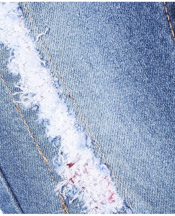 Babyhug Denim Washed Full Length Jeans with Stretch -Blue