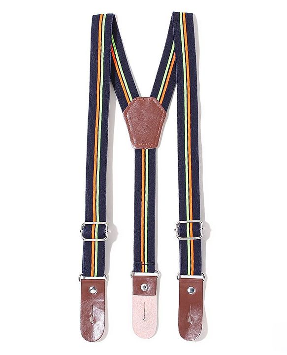 Babyhug DENIM Washed Full Length Jeans With Stretch & Suspender - Blue