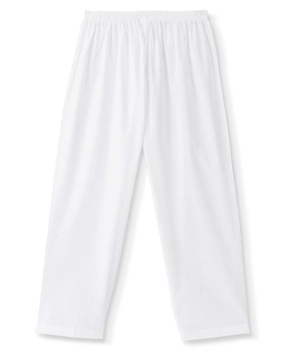Babyhug 100% Cambric Full Printed Kurta Pyjama Set - White