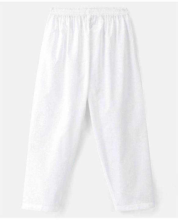 Babyhug 100% Cambric Full Printed Kurta Pyjama Set - White