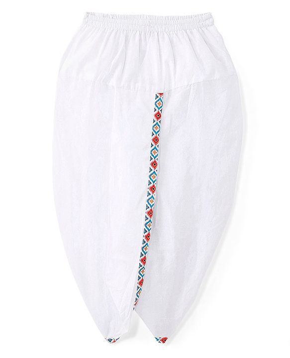 Babyhug 100% Cambric Full Sleeve Printed Kurta With Solid Dhoti Set - Blue