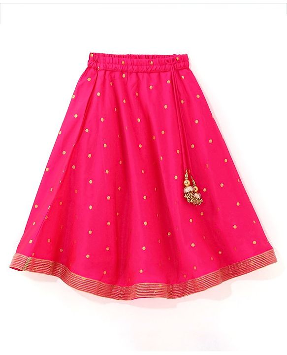 Babyhug  Sleeveless Embroidered Choli with Lehenga and Dupatta - Pink