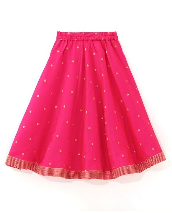 Babyhug  Sleeveless Embroidered Choli with Lehenga and Dupatta - Pink