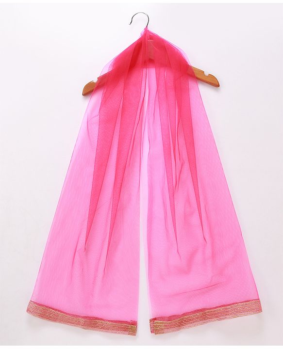 Babyhug  Sleeveless Embroidered Choli with Lehenga and Dupatta - Pink