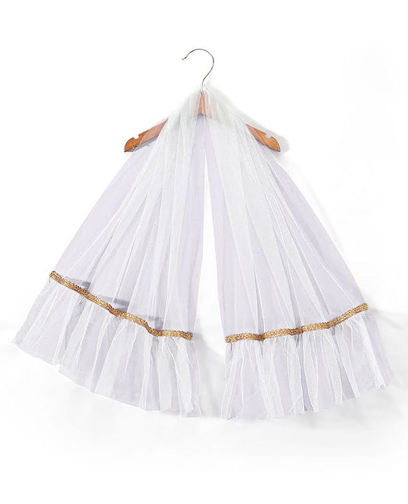 Babyhug Sleeveless Embroided Choli with Embroided Lehenga & Dupatta - Sky Blue