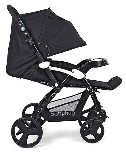Babyhug Joy Ride Stroller With Reversible Handle - Black