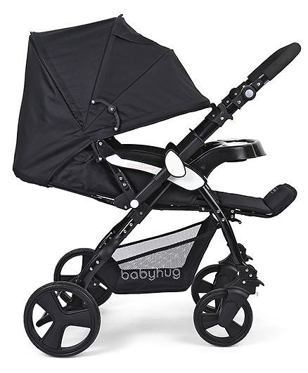 Babyhug Joy Ride Stroller With Reversible Handle - Black