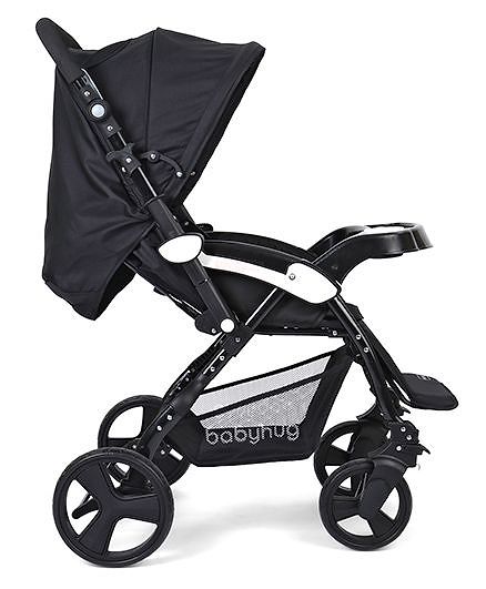 Babyhug Joy Ride Stroller With Reversible Handle - Black