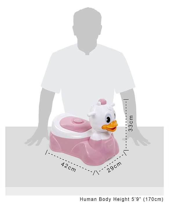 Babyhug Duckling Potty chair with Music - Pink