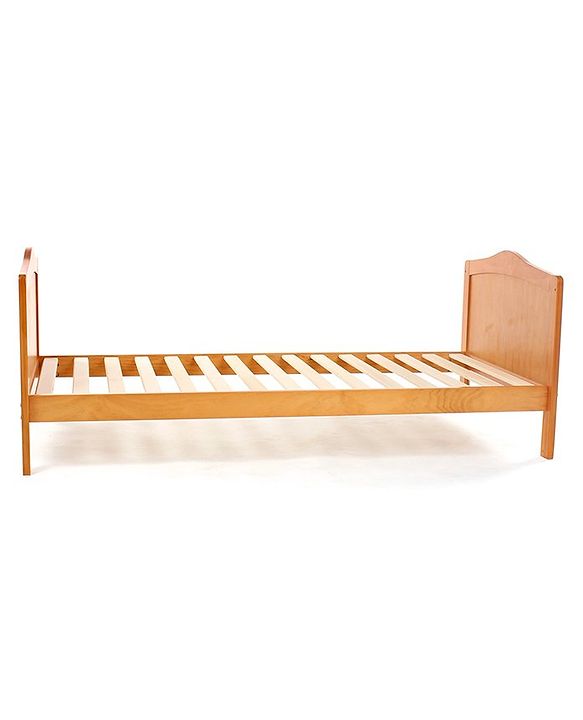 Babyhug Merlino 2 in 1 Wooden Cot Cum Junior Bed with Height Adjustable & Plug and Play Assembly - Antique