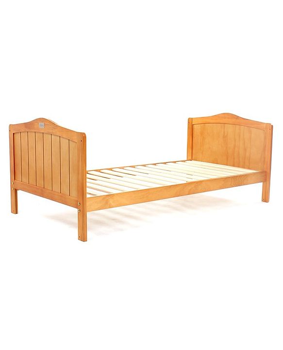 Babyhug Merlino 2 in 1 Wooden Cot Cum Junior Bed with Height Adjustable & Plug and Play Assembly - Antique