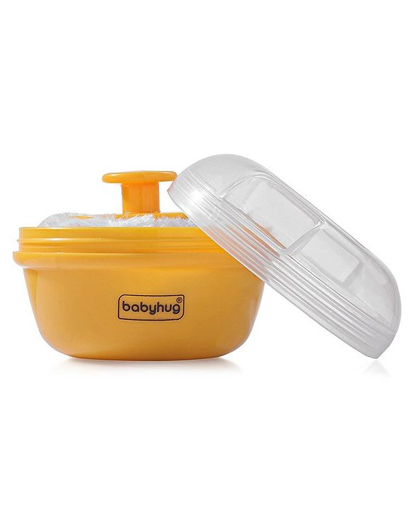 Babyhug Powder Puff with Container -Yellow
