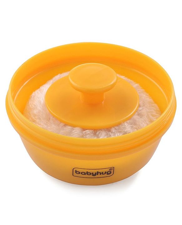 Babyhug Powder Puff with Container -Yellow
