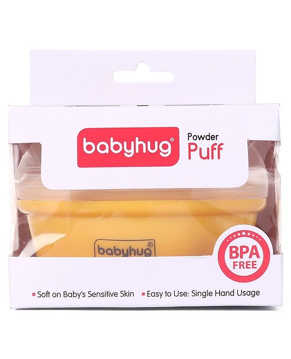 Babyhug Powder Puff with Container -Yellow