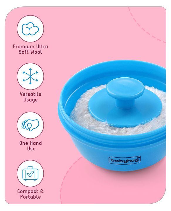 Babyhug Powder Puff with Container -Yellow