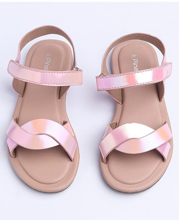Pine Kids Velcro Closure Sandals - Pink
