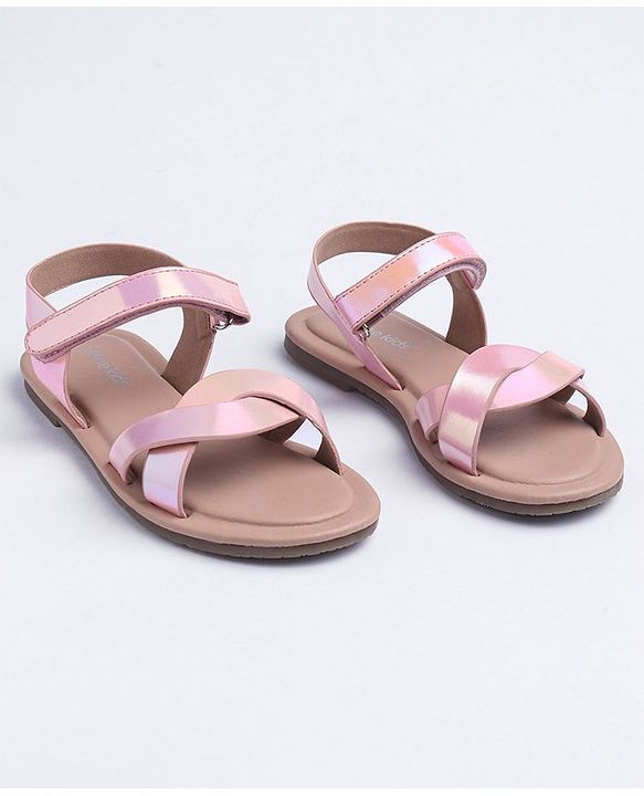 Pine Kids Velcro Closure Sandals - Pink