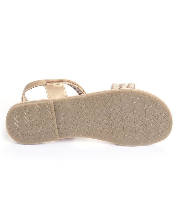 Pine Kids Solid Colored Velcro Closure Party Sandals - Silver