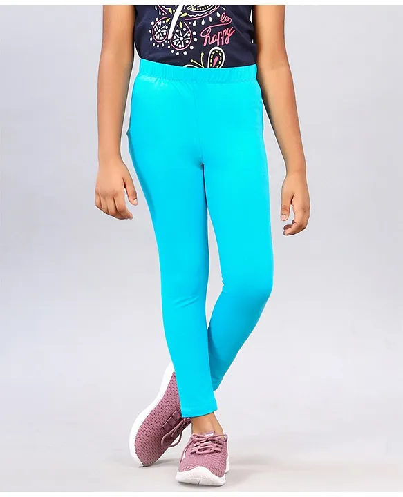 Buy Turquoise Blue Leggings for Women by LAKSHITA Online | Ajio.com