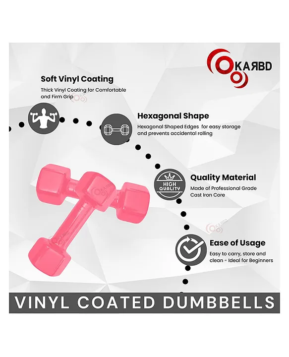 Basics Vinyl Hexagon Workout Dumbbell Hand India