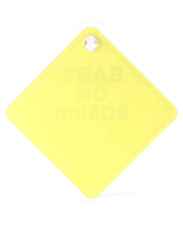 Babyhug Car Sign Boards & Stickers with Rabbit Print -Yellow