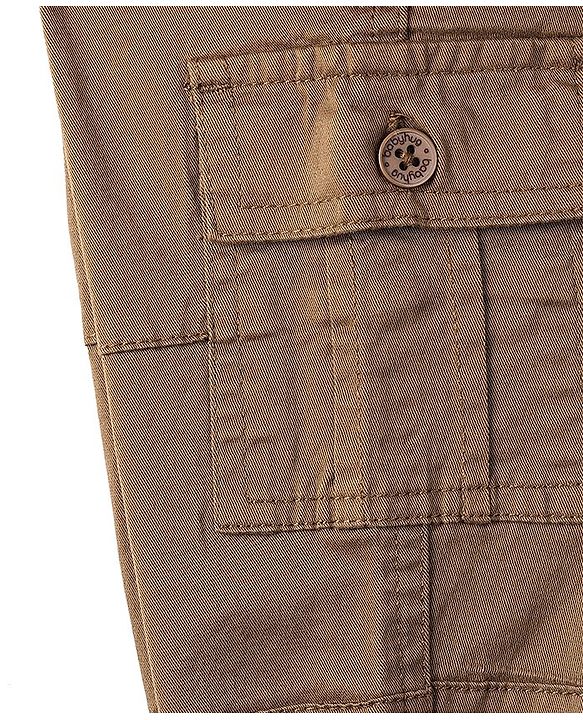 Babyhug Cotton Spandex Full Length Solid Color Trouser - Brown