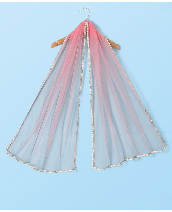 Babyhug Three Fourth Sleeves Embroidered Kurti Sharara and Dupatta Set - Pink